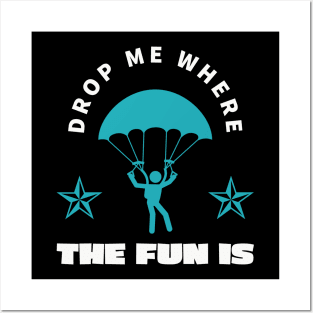 Parachute Skydiving Jump Funny Quote Posters and Art